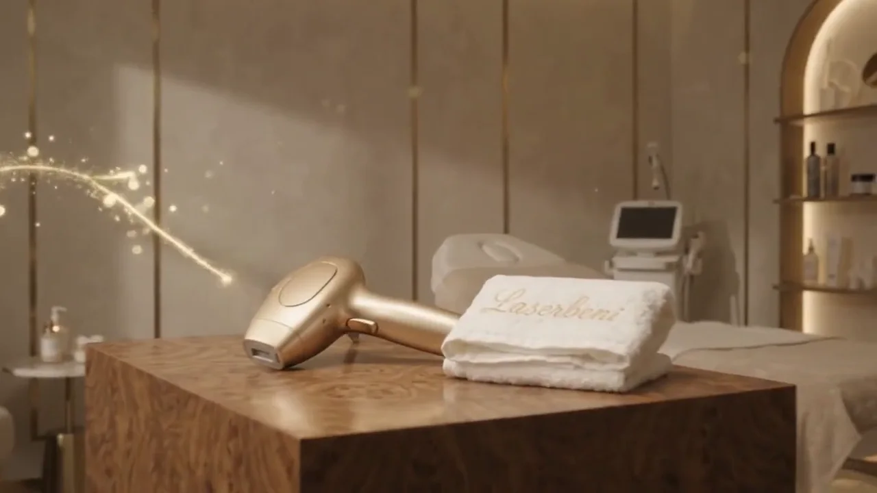 The laser handpiece at the Laserbeni studio